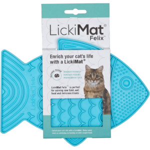 Lickimat tapis à lécher Felix turquoise pour chat (22 cm) Une pièce