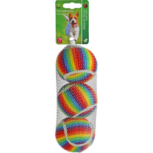 Jouet balle de tennis Arc-en-ciel pour chien Par ensemble
