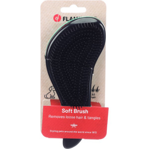 Brosse à chien Ergo soft universal vert clair Une pièce