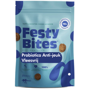 FestyBites supplément probiotique sans viande anti-démangeaisons pour chien 180 g