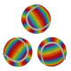 Jouet balle de tennis arc-en-ciel pour chien