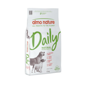 Almo Nature Daily au bœuf et riz pour chien 2 x 12 kg