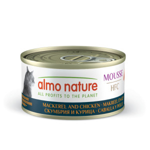 Almo Nature HFC Mousse maquereau avec poulet pâtée pour chat (70 g) 24 x 70 g