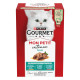 Gourmet Mon Petit Intense avec poisson et viande pâtée pour chat