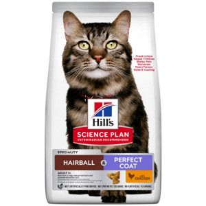 Hill's Adult Hairball & Perfect Coat pour chat 3 kg