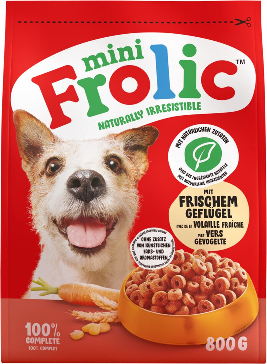 Frolic Sac De Volaille Pour Chien - 1 Sac De 2,6 Kg, Croquettes Complètes Et Appétissantes, à Base De Céréales Et Viande Fraîche