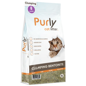 Purly Clumping bentoniet kattenbakvulling Lavender