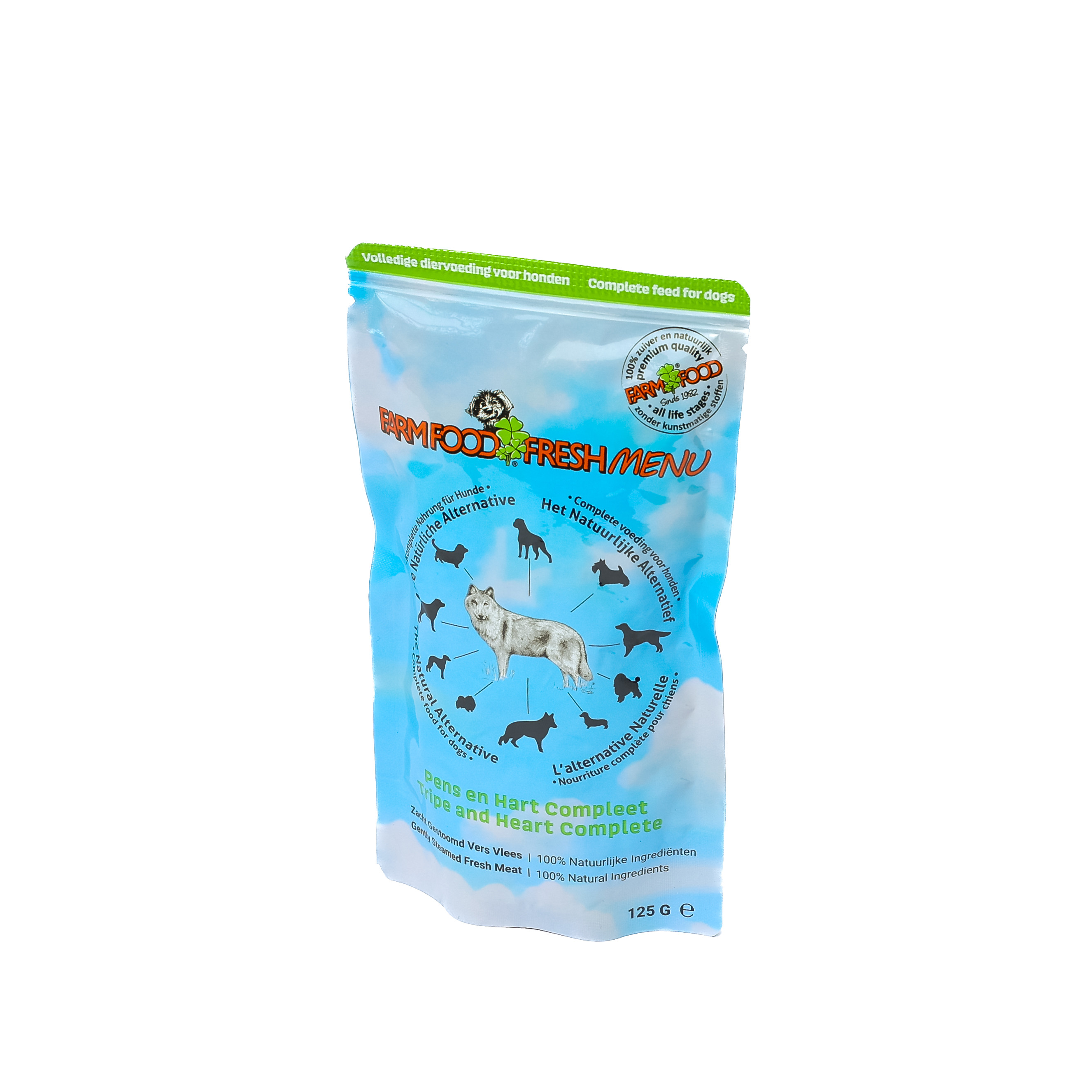 Farm Food Fresh Menu aux tripes et au coeur pâtée pour chien (sachet 125 g)