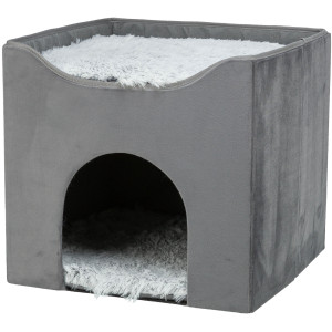 Trixie schuilplaats en kattenmand Harvey 38 x 38 x 38 cm grijs