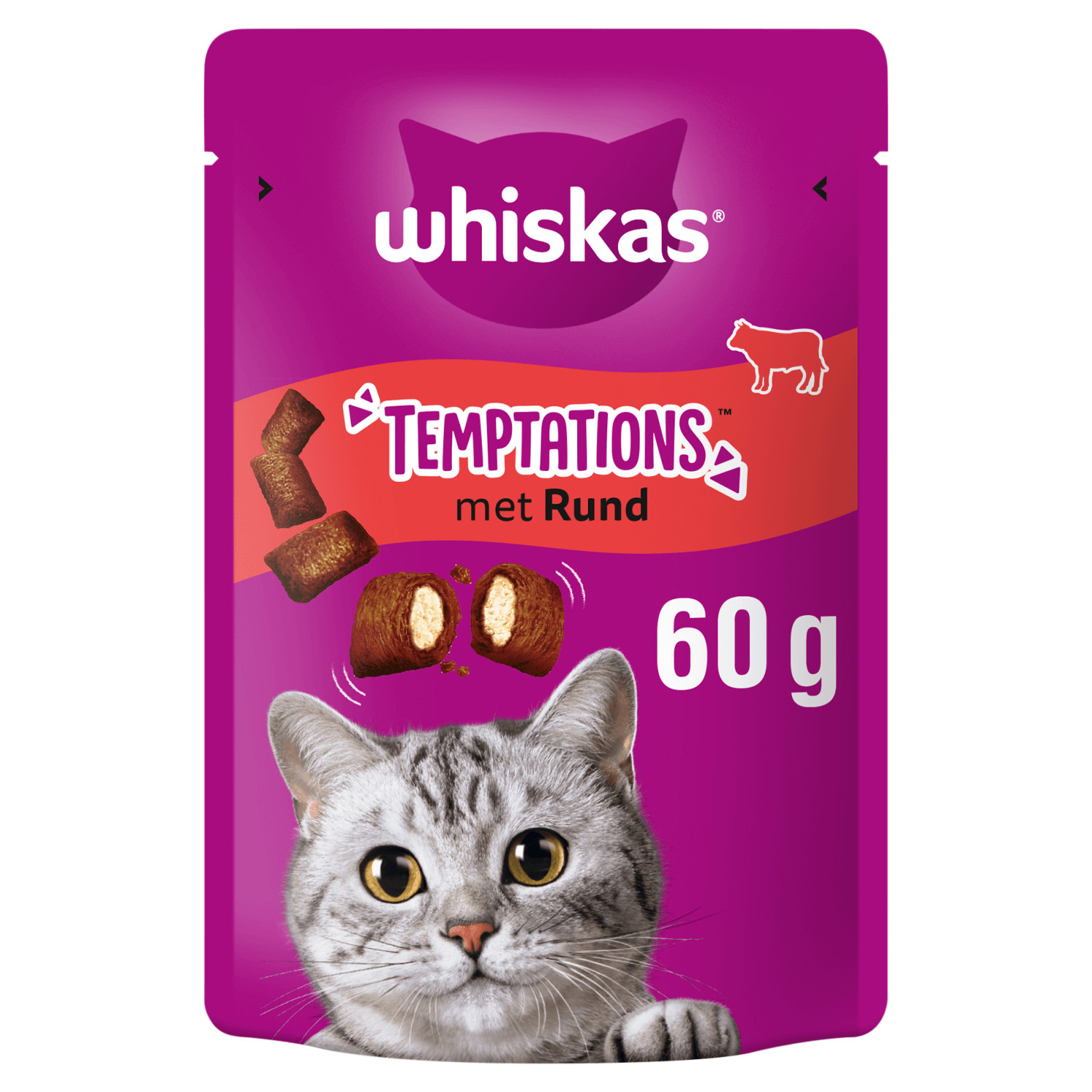 Whiskas Temptations au bœuf pour chat