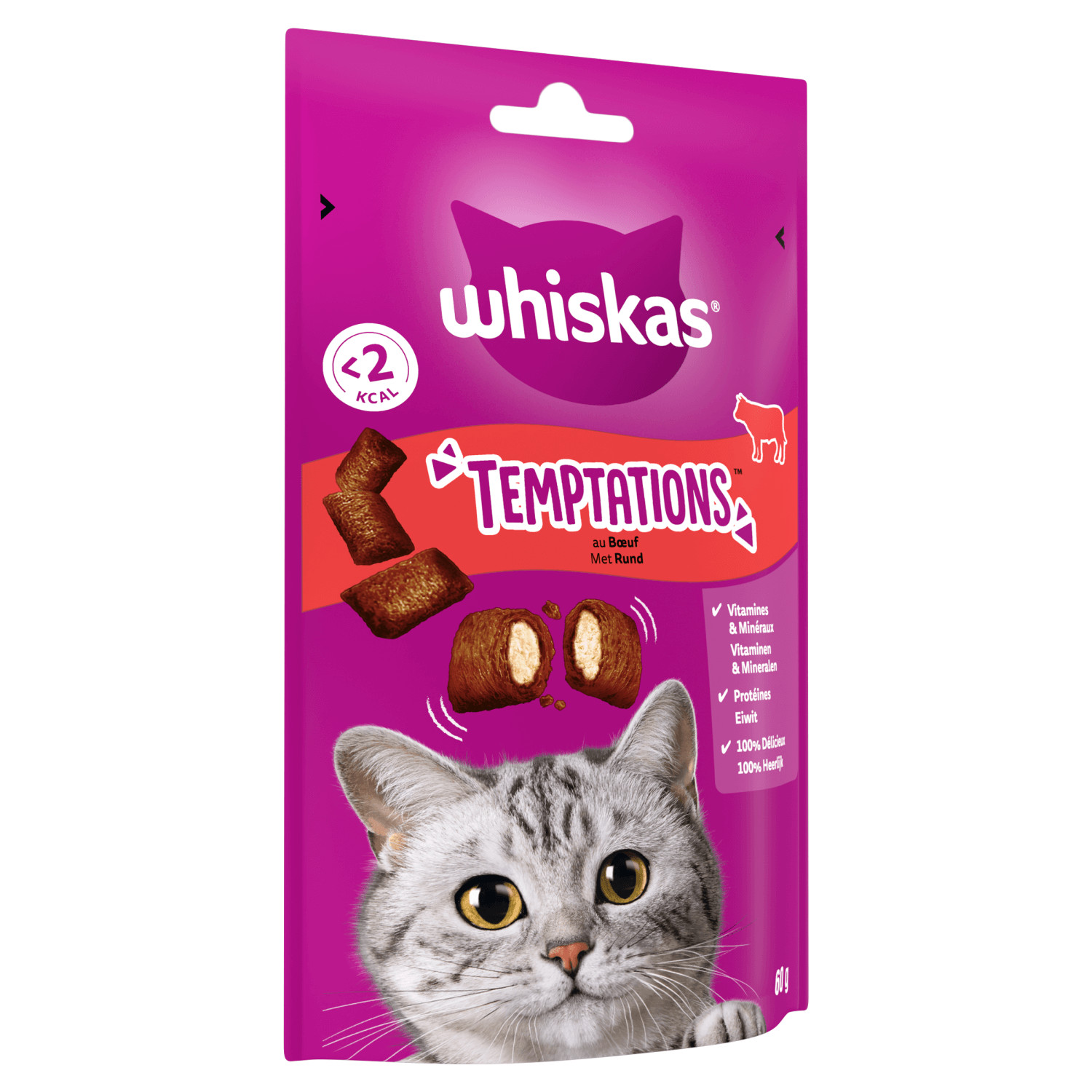 Whiskas Temptations au bœuf pour chat