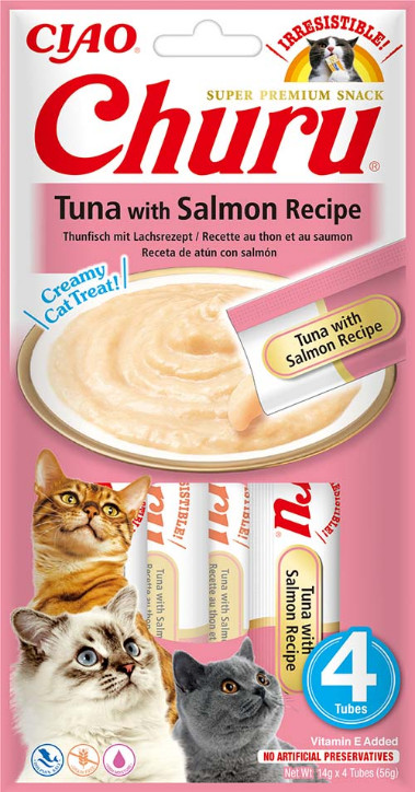 Inaba Ciao Churu met tonijn en zalm kattensnack