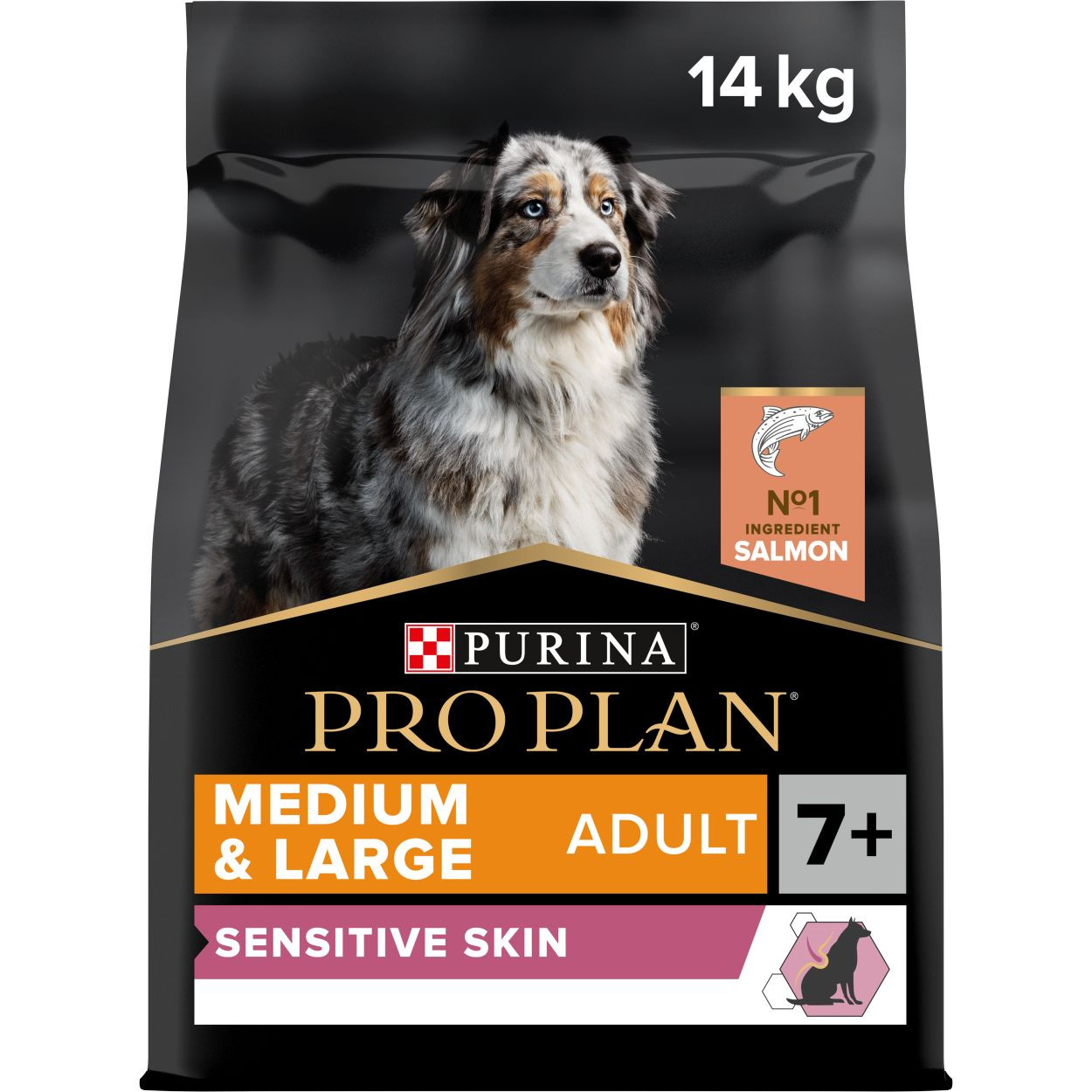 Pro Plan Medium & Large Adult 7+ Sensitive Skin au saumon pour chien