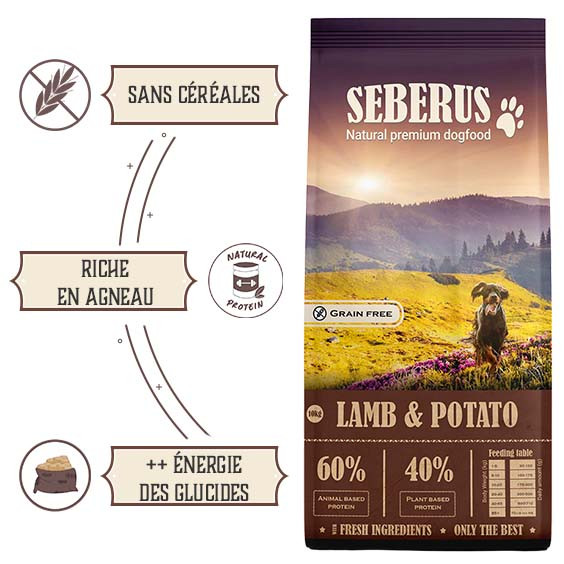 Seberus Lamb & Potato - natuurlijk graanvrij hondenvoer