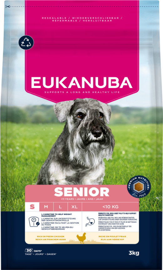 Eukanuba Caring Senior Small Breed au poulet pour Chien