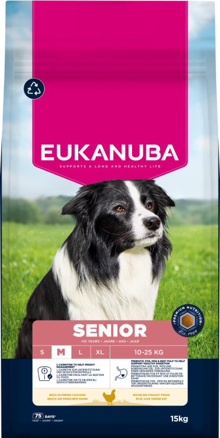 Eukanuba Caring Senior Medium Breed au poulet pour Chien