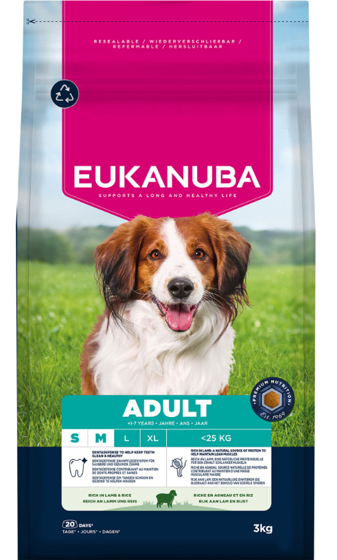 Eukanuba Adult Small Medium à l'agneau et au riz pour chien