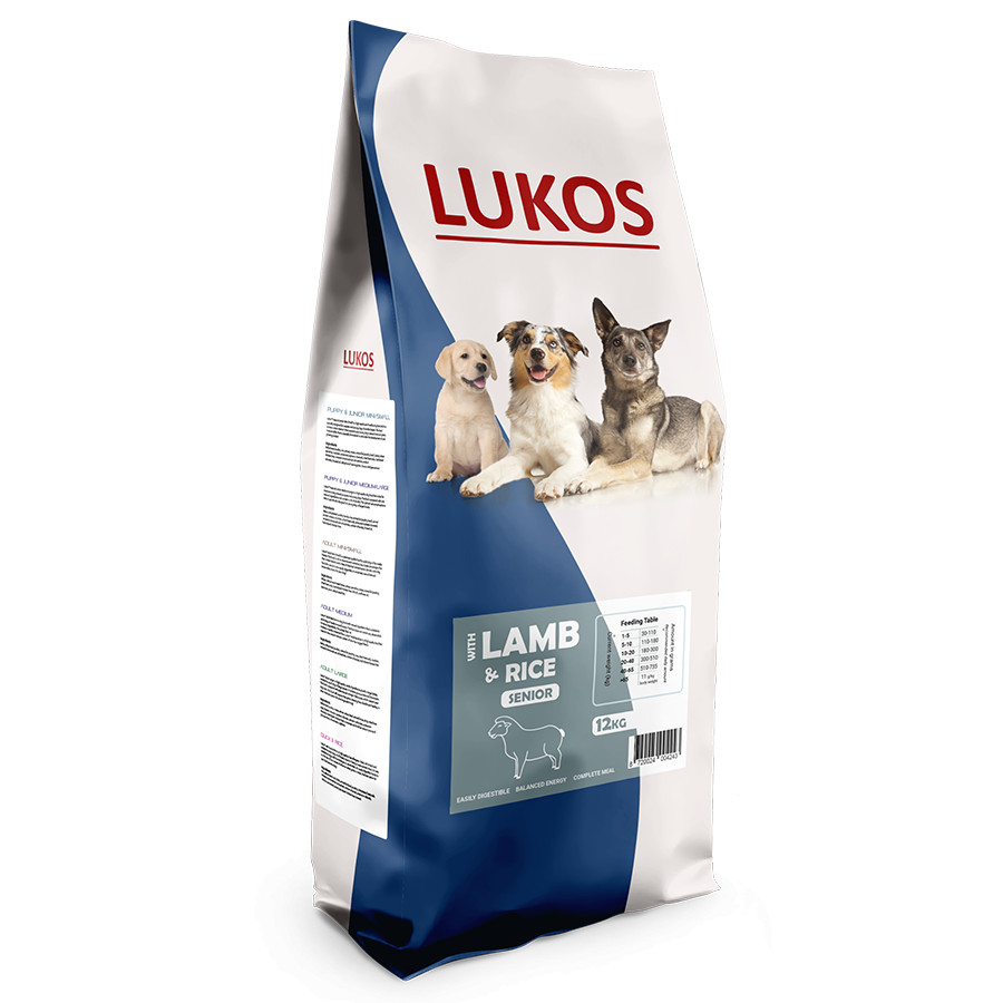Lukos Adult Senior met lam & rijst - premium hondenvoer Lukos Adult Senior met lam & rijst - premium hondenvoer