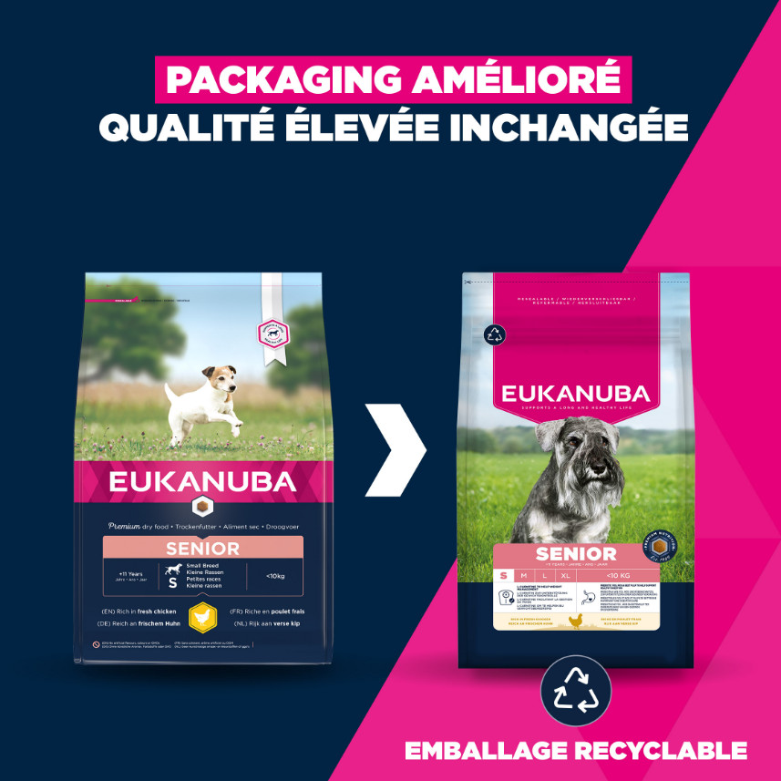 Eukanuba Caring Senior Small Breed au poulet pour Chien