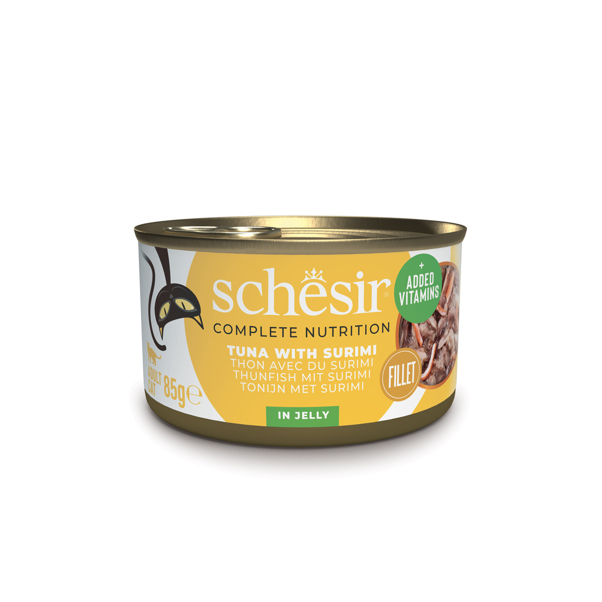Schesir thon avec surimi (gelée) pâtée pour chat (boîte)