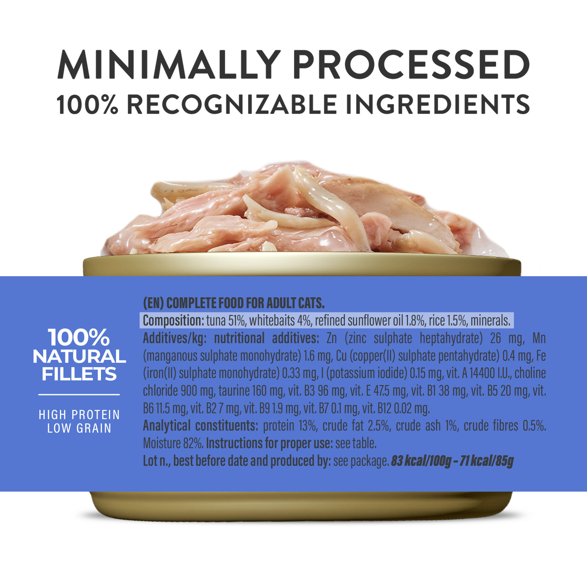 Schesir Chat - Natural, thon anchois et riz