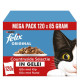 Felix Original Sélection de la campagne au poulet, boeuf en gelée pâtée pour chat (megapack)