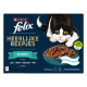 Felix Délicieuses Lamelles Fish Selection au saumon, thon, cabillaud, à la plie pâtée en sauce pour chat
