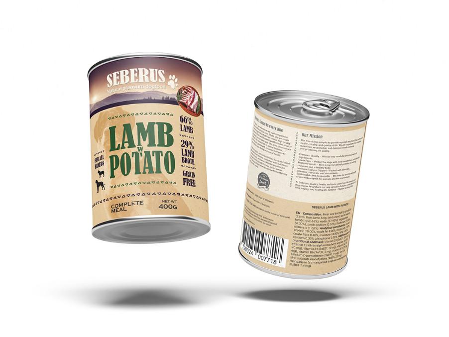 Seberus Lamb w/Potato pâtée sans céréales pour chien