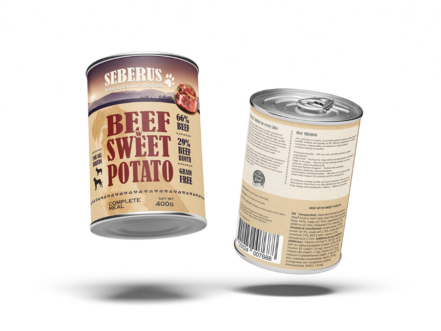 Seberus Beef w/Sweet Potato pâtée sans céréales pour chien