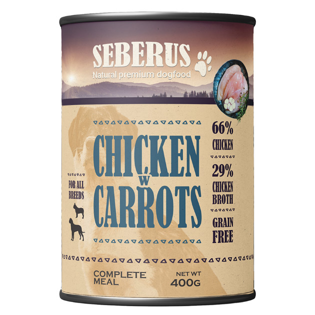 Seberus Chicken w/Carrots pâtée sans céréales pour chien