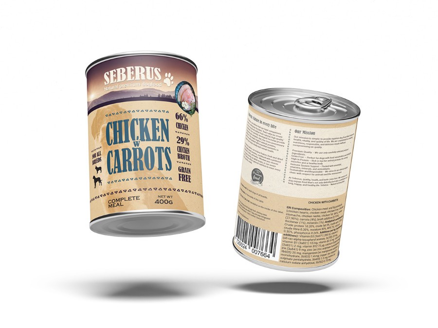 Seberus Chicken w/Carrots pâtée sans céréales pour chien