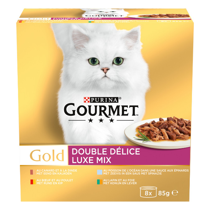 Gourmet Gold 8-Pack Double Délice pour chat