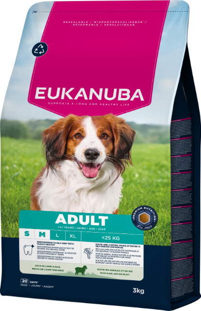 Eukanuba Adult Small Medium à l'agneau et au riz pour chien