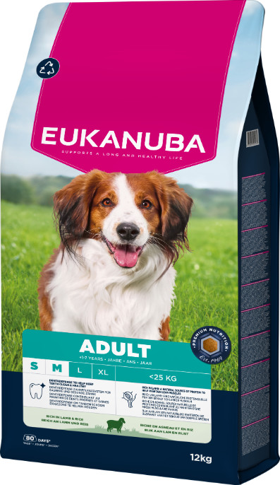 Eukanuba Adult Small Medium à l'agneau et au riz pour chien
