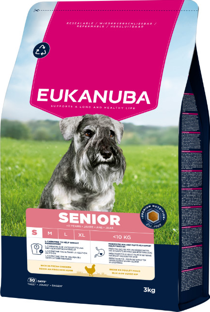 Eukanuba Caring Senior Small Breed au poulet pour Chien