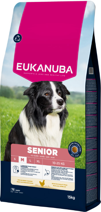 Eukanuba Caring Senior Medium Breed au poulet pour Chien