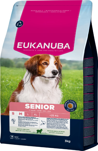 Eukanuba Senior Small Medium Lam & Rijst hondenvoer