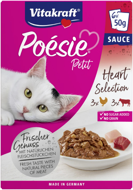 Vitakraft Poésie Petit Heart Selection natvoer kat (6 x 50 g)