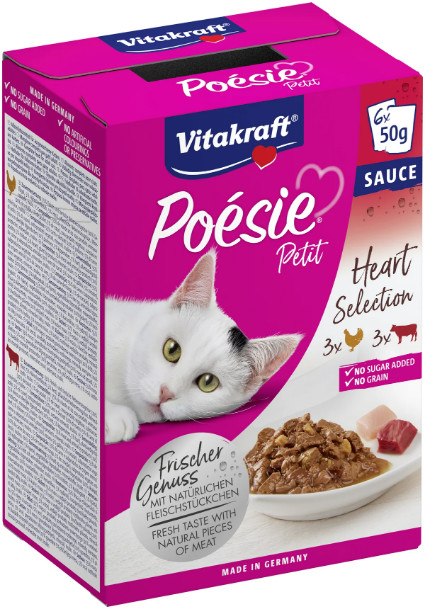 Vitakraft Poésie Petit Heart Selection natvoer kat (6 x 50 g)