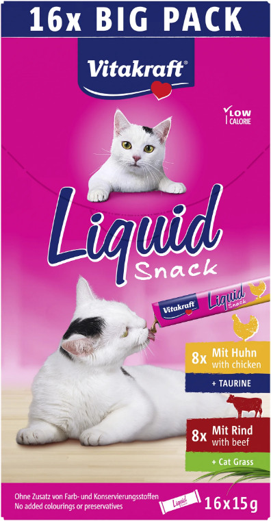 Vitakraft Liquid Snack kattensnack multipack (16 x 15 g)