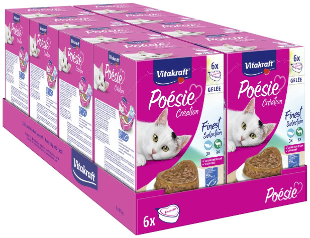 Vitakraft Poésie Création in gelei natvoer kat multipack (6 x 85 g) Vitakraft Poésie Création in gelei natvoer kat multipack (6 x 85 g)
