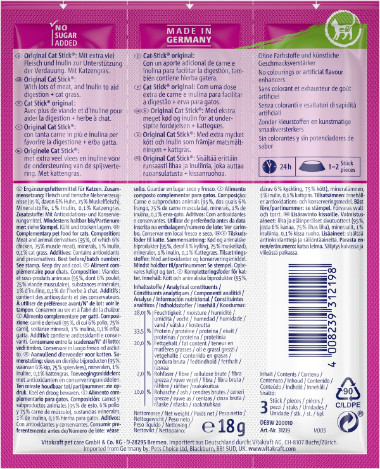 Vitakraft Catstick Healthy au poulet & herbe à chat pour chats