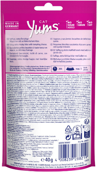 Vitakraft Cat Yums au fromage snack pour chat (40 g)