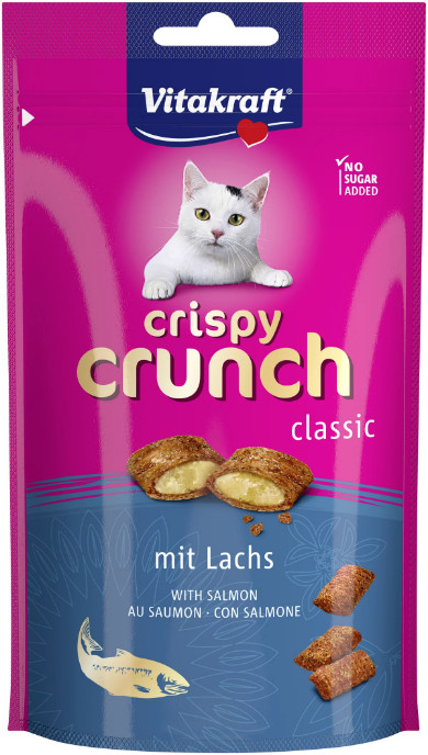 Vitakraft Crispy Crunch Classic met zalm kattensnack (60 g)
