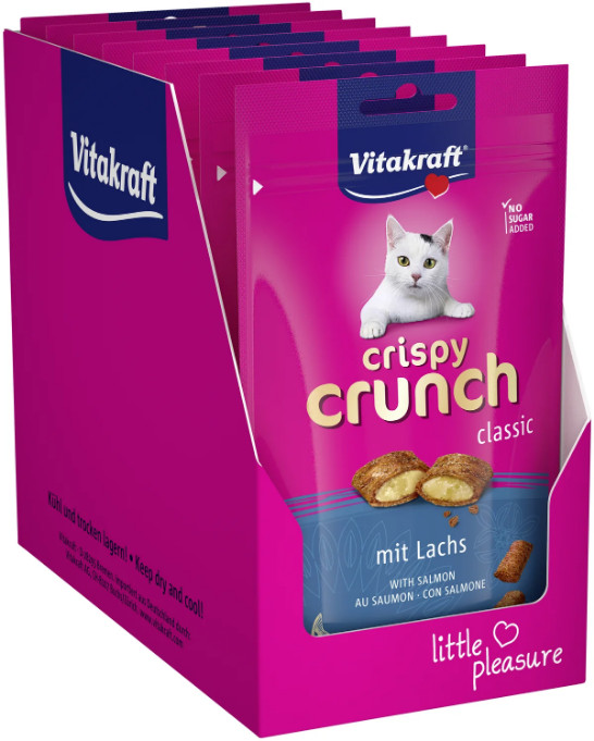 Vitakraft Crispy Crunch Classic met zalm kattensnack (60 g)