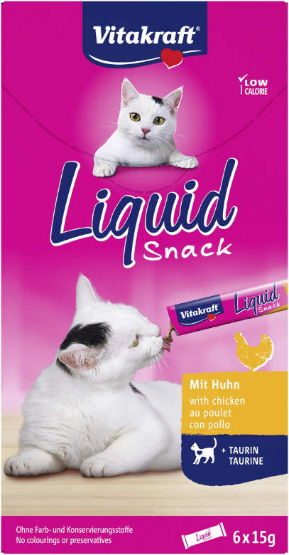 Vitakraft Liquid Snacks met kip kattensnack (6 x 15g) Vitakraft Liquid Snacks met kip kattensnack (6 x 15g)