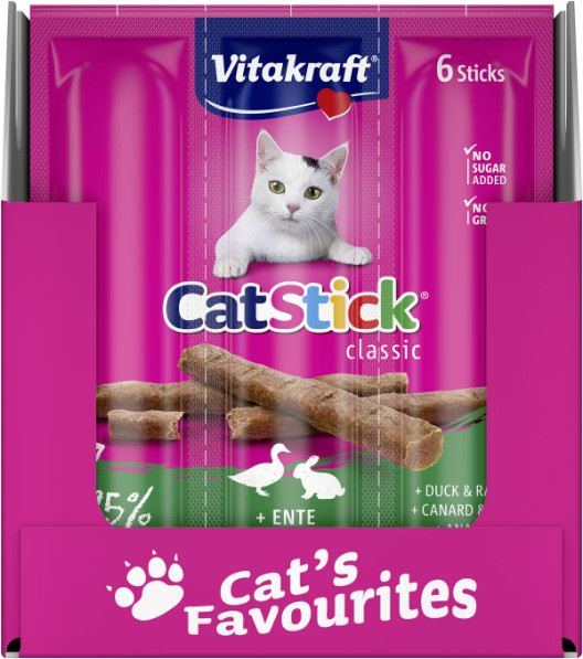 Friandises Pour Chat Catz Finefood Meatz Canard – Bandes Croustillantes 99% Viande, Avec Aloe Vera | Sans Céréales, Sans Sucre