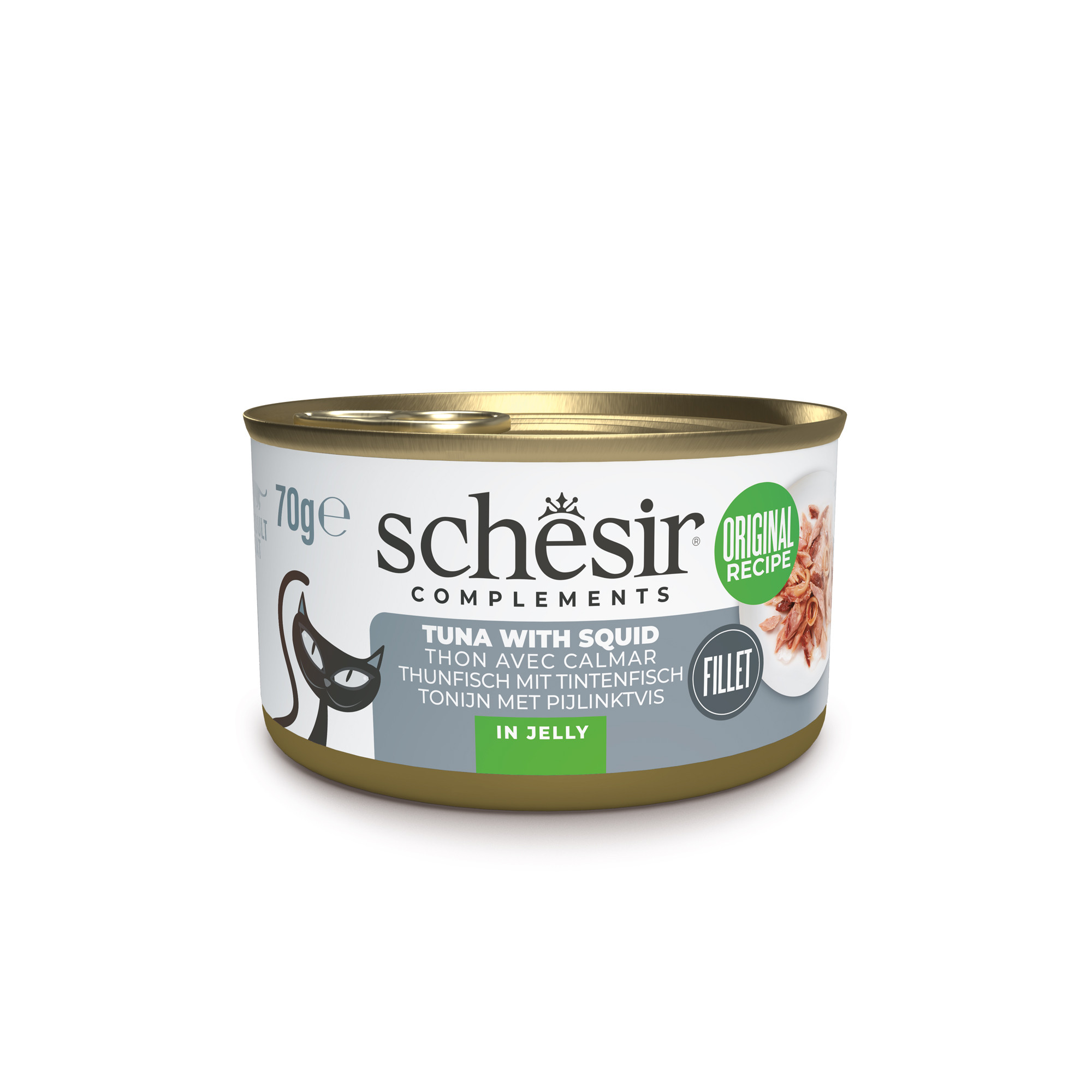 Schesir tonijn met inktvis (jelly) natvoer kat (blikjes 85 g) Schesir tonijn met inktvis (jelly) natvoer kat (blikjes 85 g)
