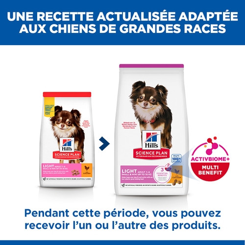 Hill's Adult Light Small & Mini au poulet pour chien