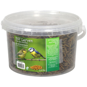 Black Soldier Fly gedroogde larven voor tuinvogels